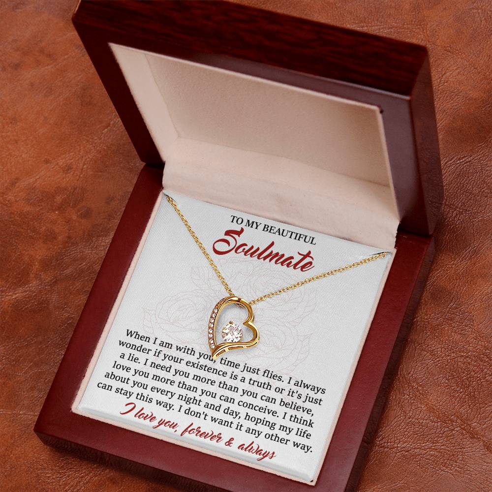 Soulmate I Need You - Gift for Valentine's Day - Forever Love Necklace