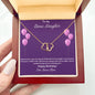 To My Bonus Daughter | Happy Birthday | Gold Pendant Necklace