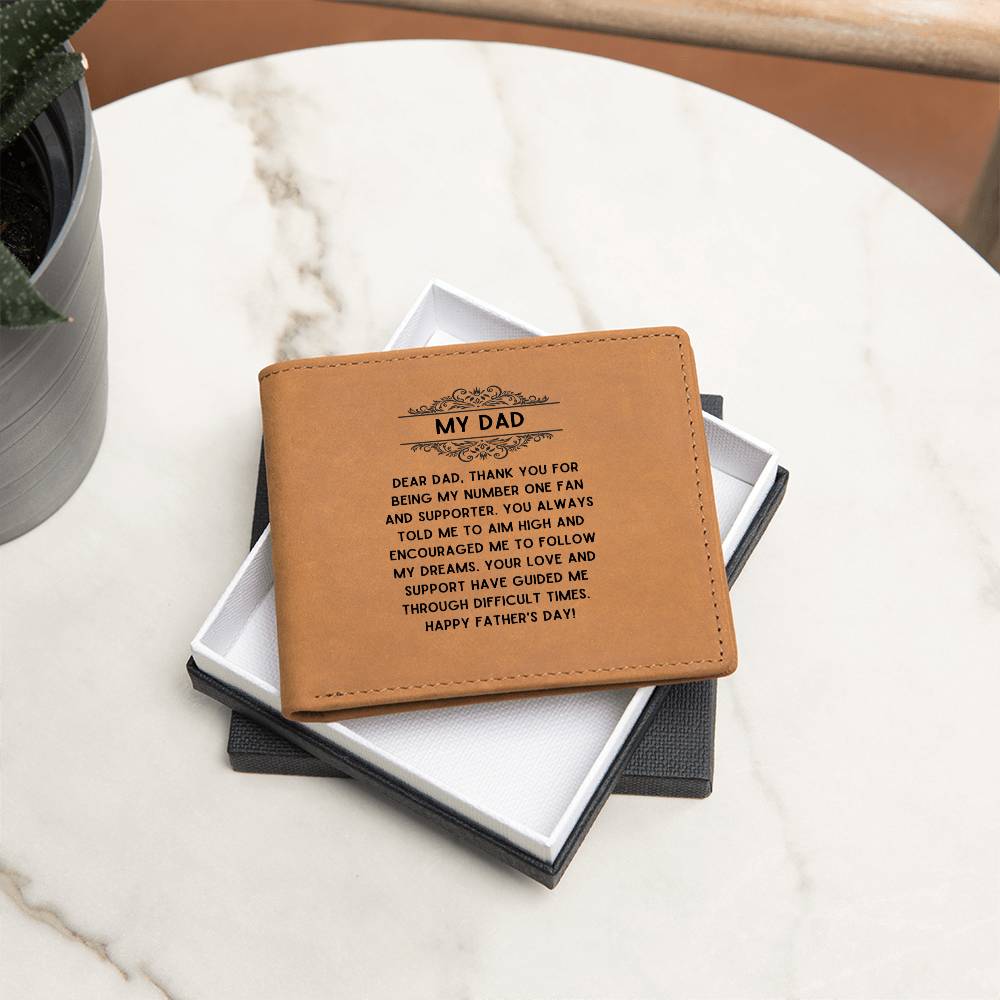 Dear Dad | Happy Father's Day | Leather Wallet Gift