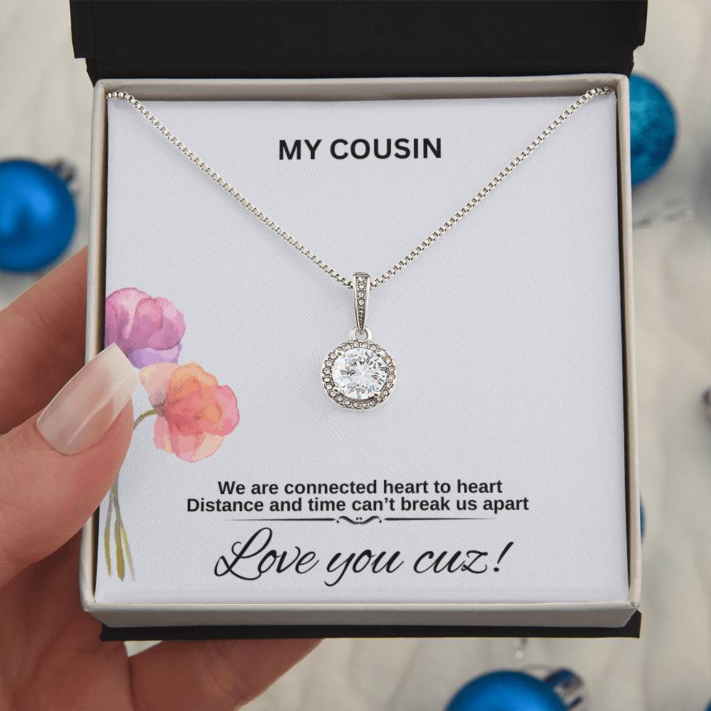 My Cousin | We Are Connected Heart To Heart | Pendant Necklace