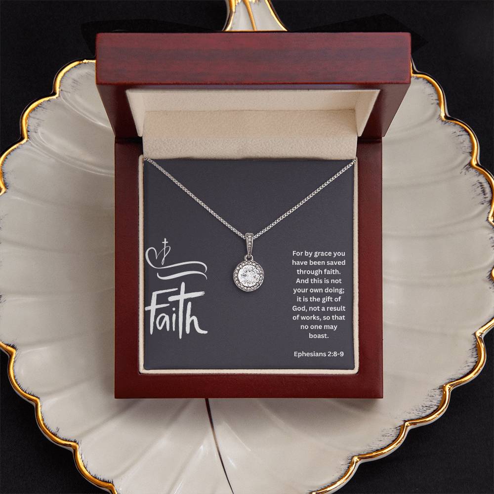 Faith Necklace | For By Grace You Have Been Saved | Religious Jewelry Gift