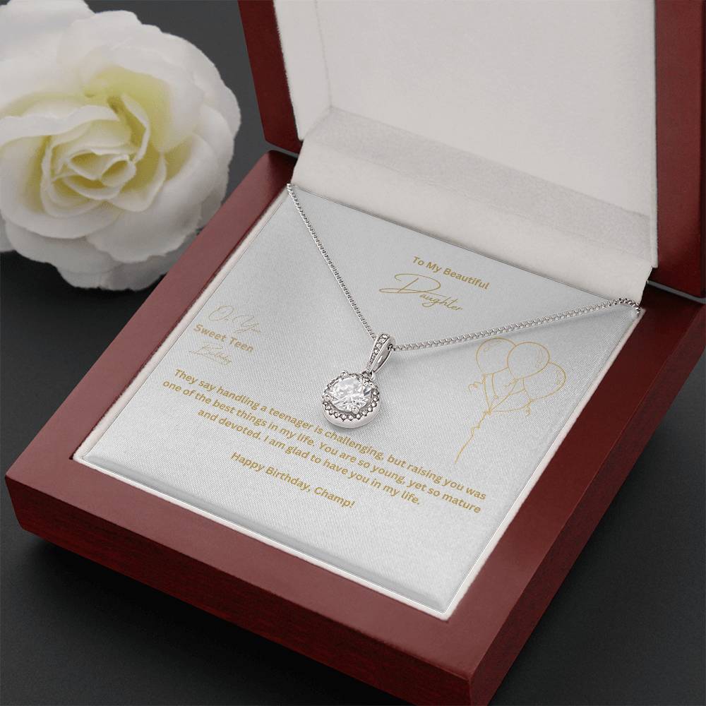 To My Beautiful Daughter | On Your Sweet Teen Birthday | Pendant Necklace