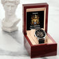 My Stepson | Be A Warrior Not A Worrier | Men's Water Resistant Watch