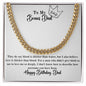 To My Bonus Dad | Happy Birthday | Cuban Necklace