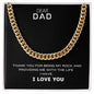Dear Dad | Thank You For Being My Rock | Cuban Necklace