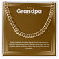 To My Grandpa | Happy Birthday | Cuban Necklace