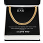 Dear Dad | Thank You For Being My Rock | Cuban Necklace