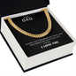 Dear Dad | Thank You For Being My Rock | Cuban Necklace