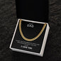 Dear Dad | Thank You For Being My Rock | Cuban Necklace