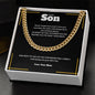 To My Son | Never Forget How Much I Love You | Lux Box Chain Necklace