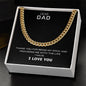 Dear Dad | Thank You For Being My Rock | Cuban Necklace