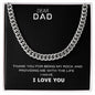 Dear Dad | Thank You For Being My Rock | Cuban Necklace