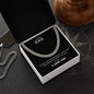 Dear Dad | Thank You For Being My Rock | Cuban Necklace