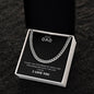 Dear Dad | Thank You For Being My Rock | Cuban Necklace