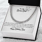 To My Bonus Dad | Happy Birthday | Cuban Necklace