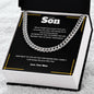 To My Son | Never Forget How Much I Love You | Lux Box Chain Necklace