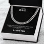 Dear Dad | Thank You For Being My Rock | Cuban Necklace