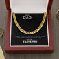 Dear Dad | Thank You For Being My Rock | Cuban Necklace