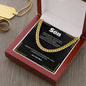 To My Son | Never Forget How Much I Love You | Lux Box Chain Necklace