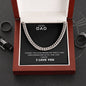 Dear Dad | Thank You For Being My Rock | Cuban Necklace