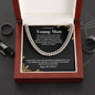 To A Handsome Young Man | Happy 18th Birthday | Polished Stainless Steel Cuban Necklace