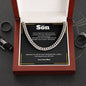 To My Son | Never Forget How Much I Love You | Lux Box Chain Necklace