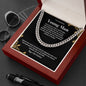To A Handsome Young Man | Happy 18th Birthday | Polished Stainless Steel Cuban Necklace