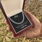 Dear Dad | Thank You For Being My Rock | Cuban Necklace