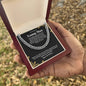 To A Handsome Young Man | Happy 18th Birthday | Polished Stainless Steel Cuban Necklace