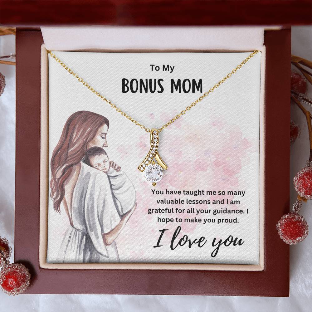 To My Bonus Mom | Happy Mother's Day | Jewelry Necklace