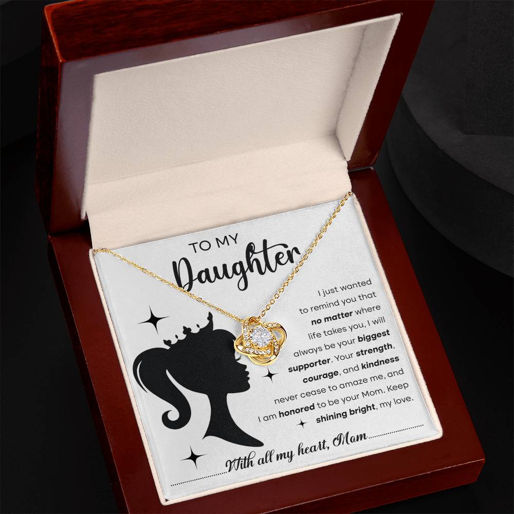 Biggest Supporter - Gift for Daughter - Love Knot Necklace
