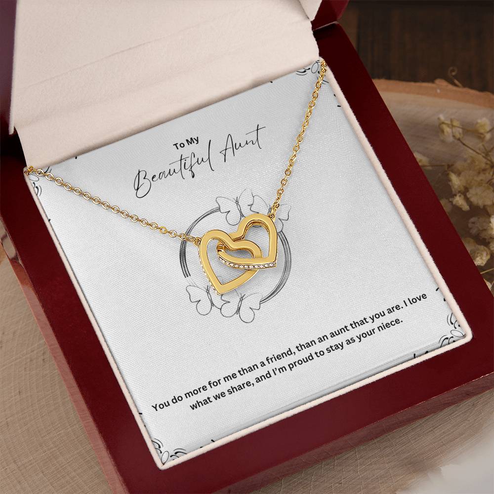 To My Beautiful Aunt | You Do More For Me Than A Friend | Love Pendant Necklace
