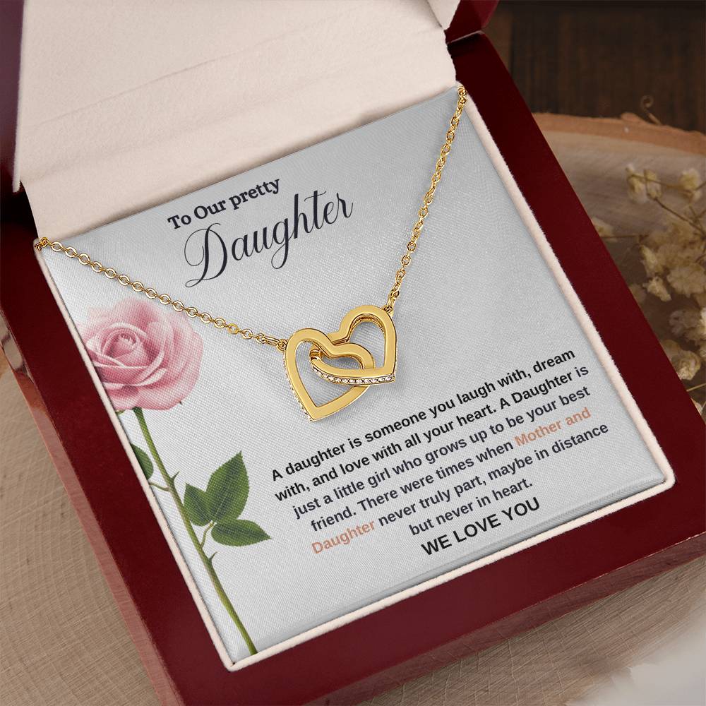 To Our Pretty Daughter | We Love You | Love Pendant Necklace