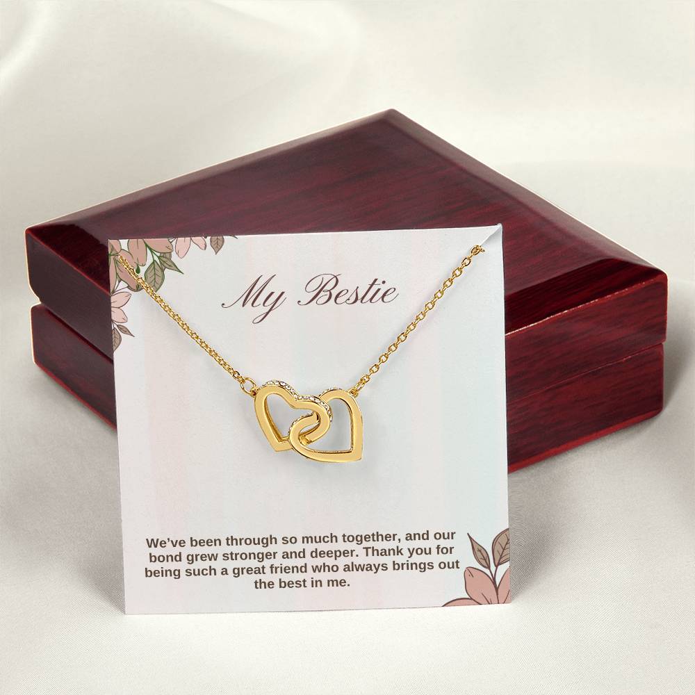 My Bestie | Thank You For Being Such A Great Friend | Hearts Necklace