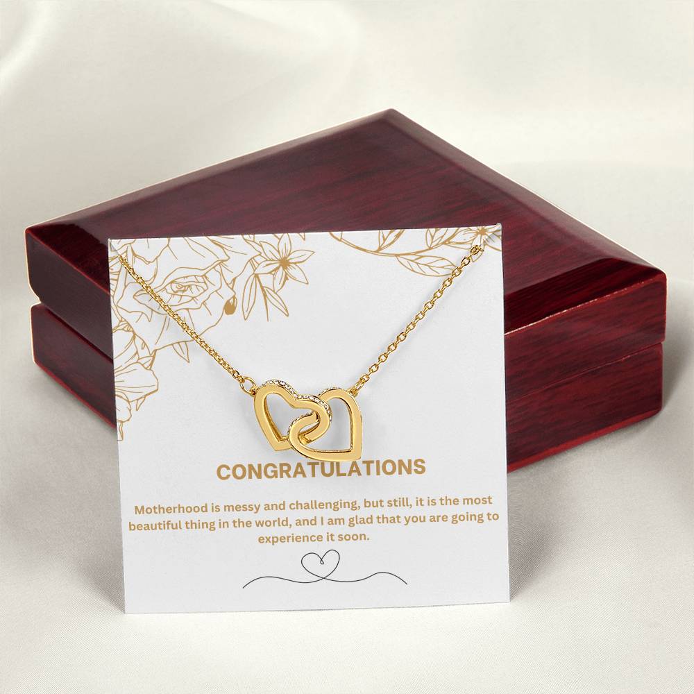 Congratulations | Motherhood Is The Most Beautiful Thing In The World | Pregnancy Necklace Gift