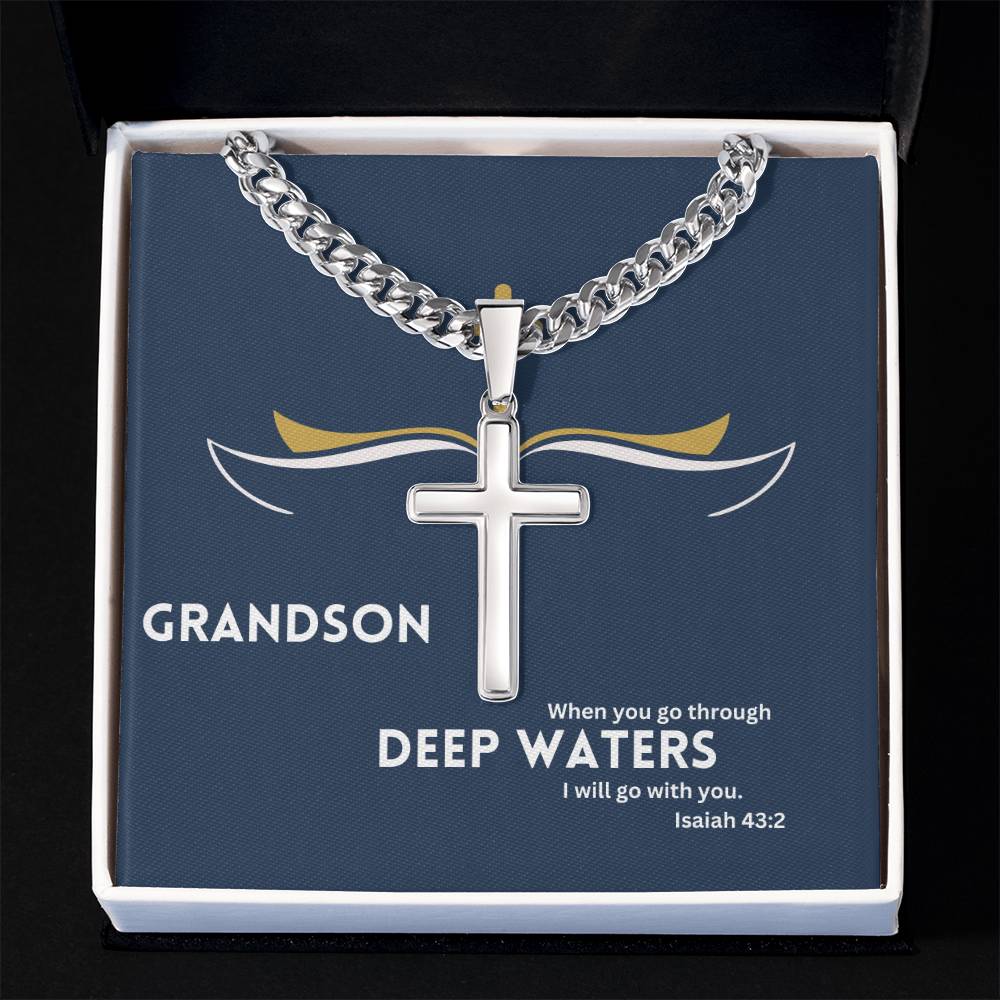 Dear Grandson | Bible Verse Faith Necklace
