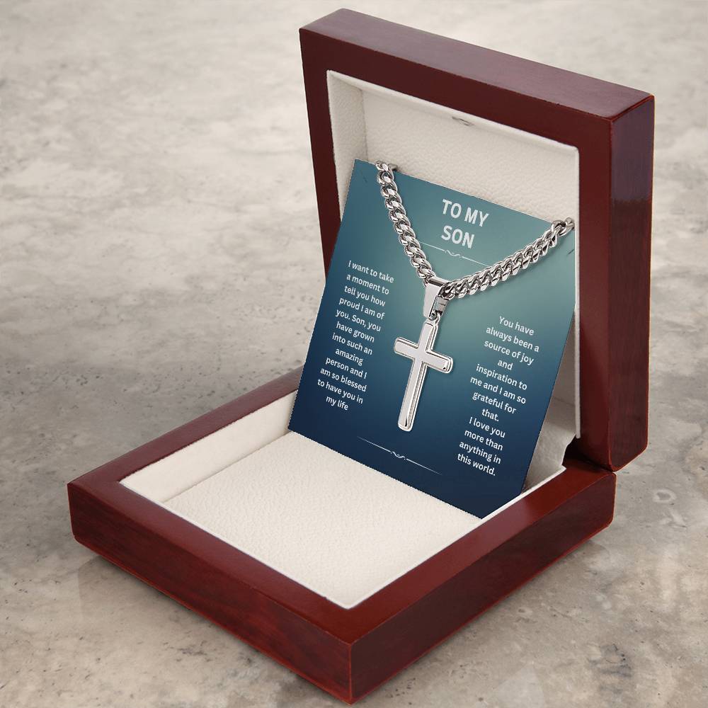 To My Son | You Have Always Been A Source Of Joy | Cuban Cross Necklace