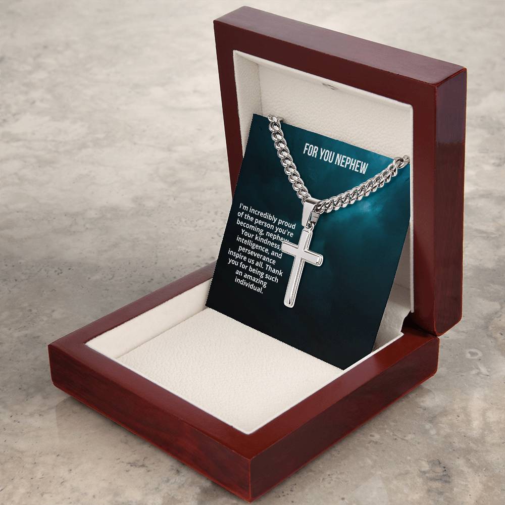 For You Nephew | I Am Proud Of You | Cuban Necklace