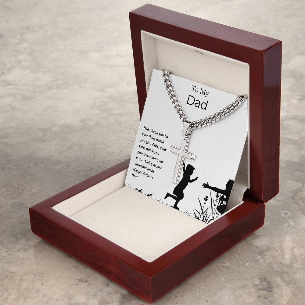 To My Dad | Thank You For Your Time | Happy Father's Day Necklace
