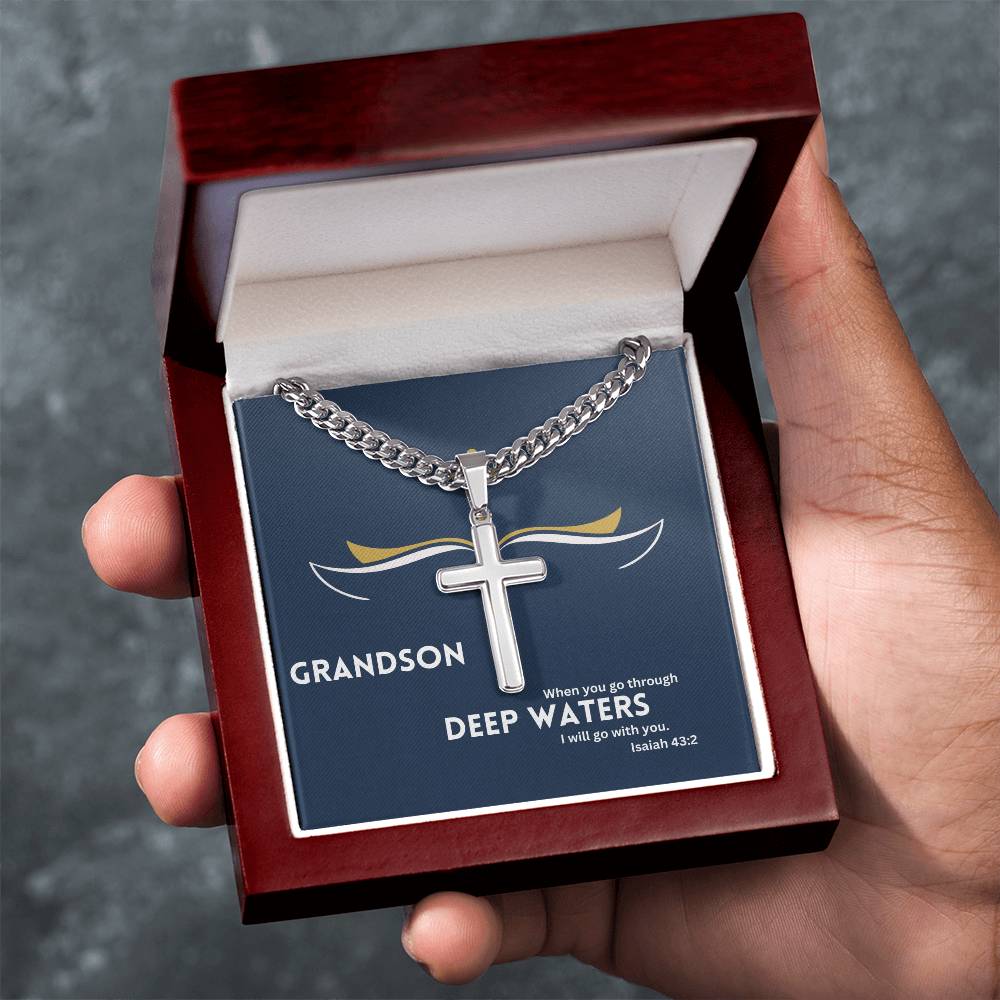 Dear Grandson | Bible Verse Faith Necklace