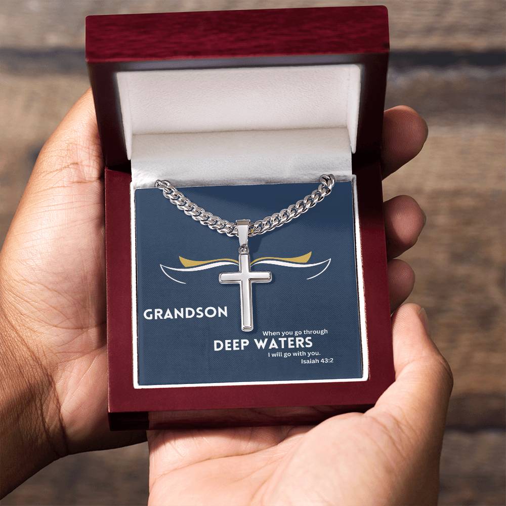 Dear Grandson | Bible Verse Faith Necklace