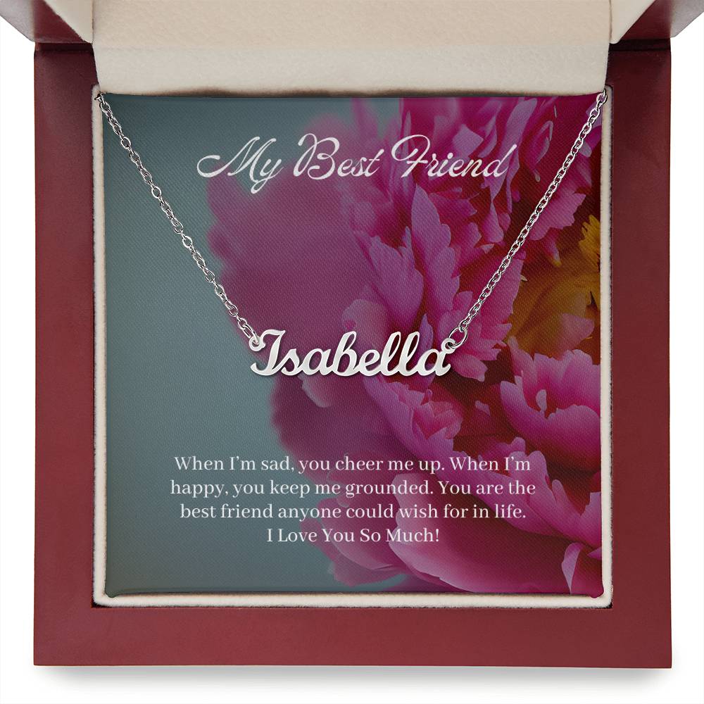 My Best Friend | I Love You So Much | Custom Name Necklace