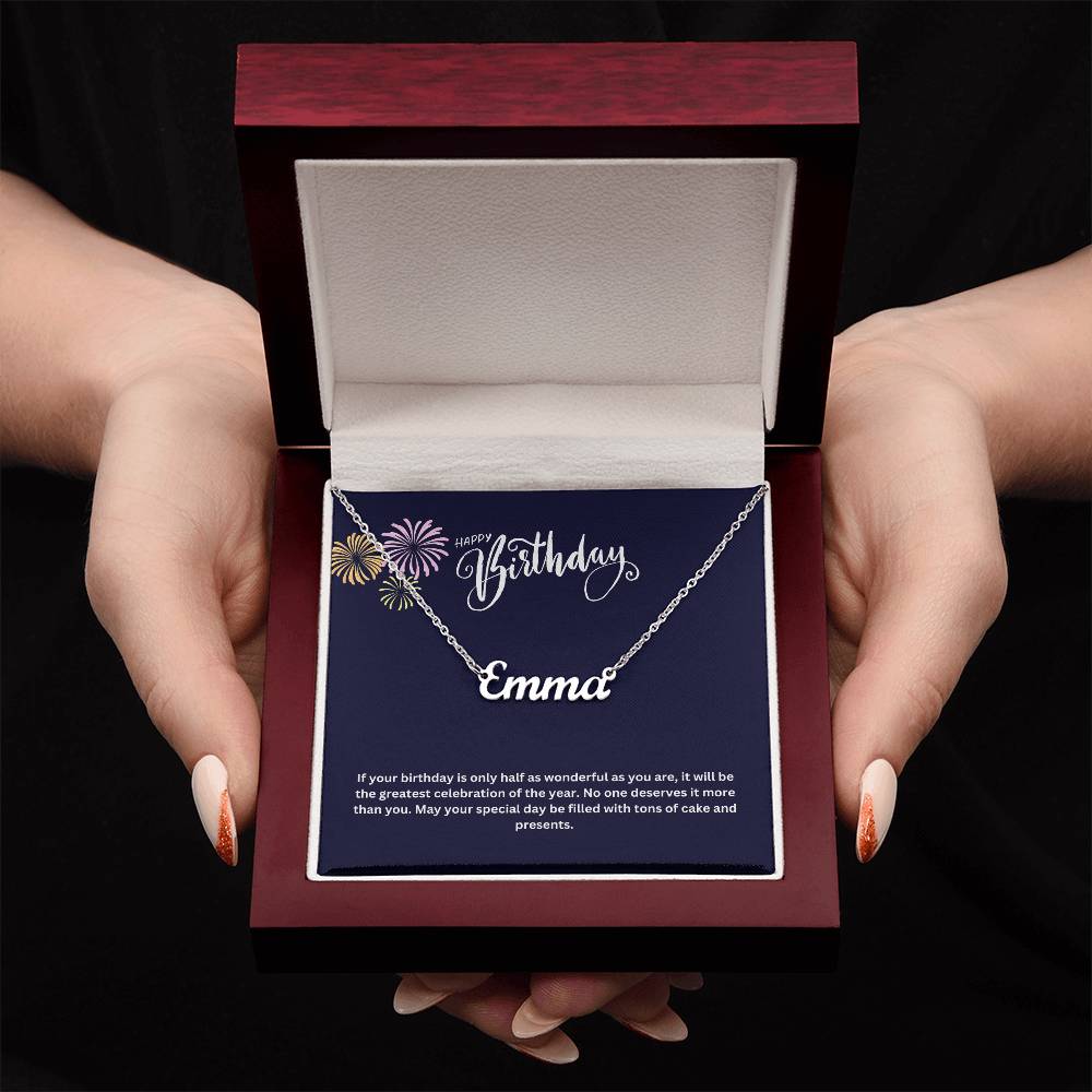 Happy Birthday | No One Deserves It More Than You | Name Necklace