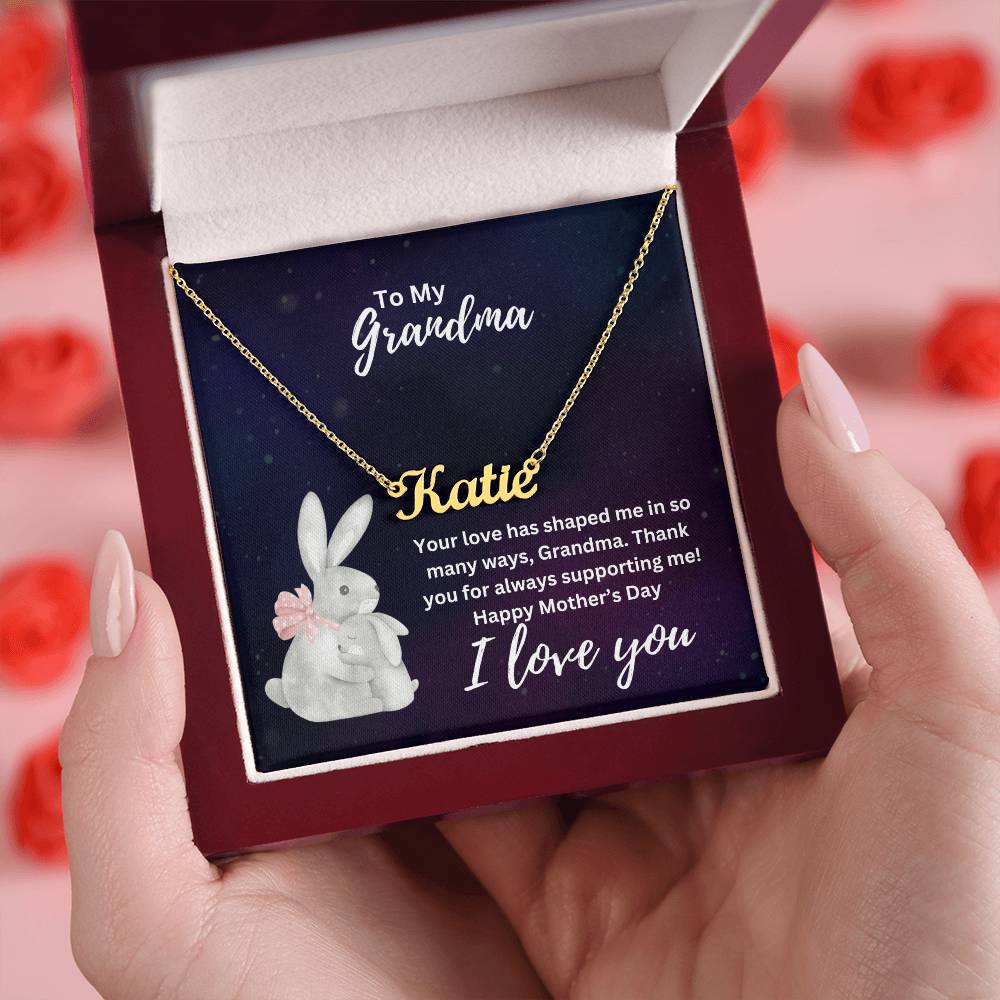 To My Grandma | I Love You | Jewelry Name Necklace
