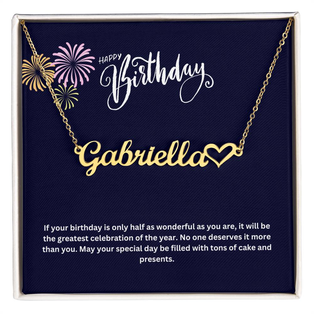 Happy Birthday | Name Necklace