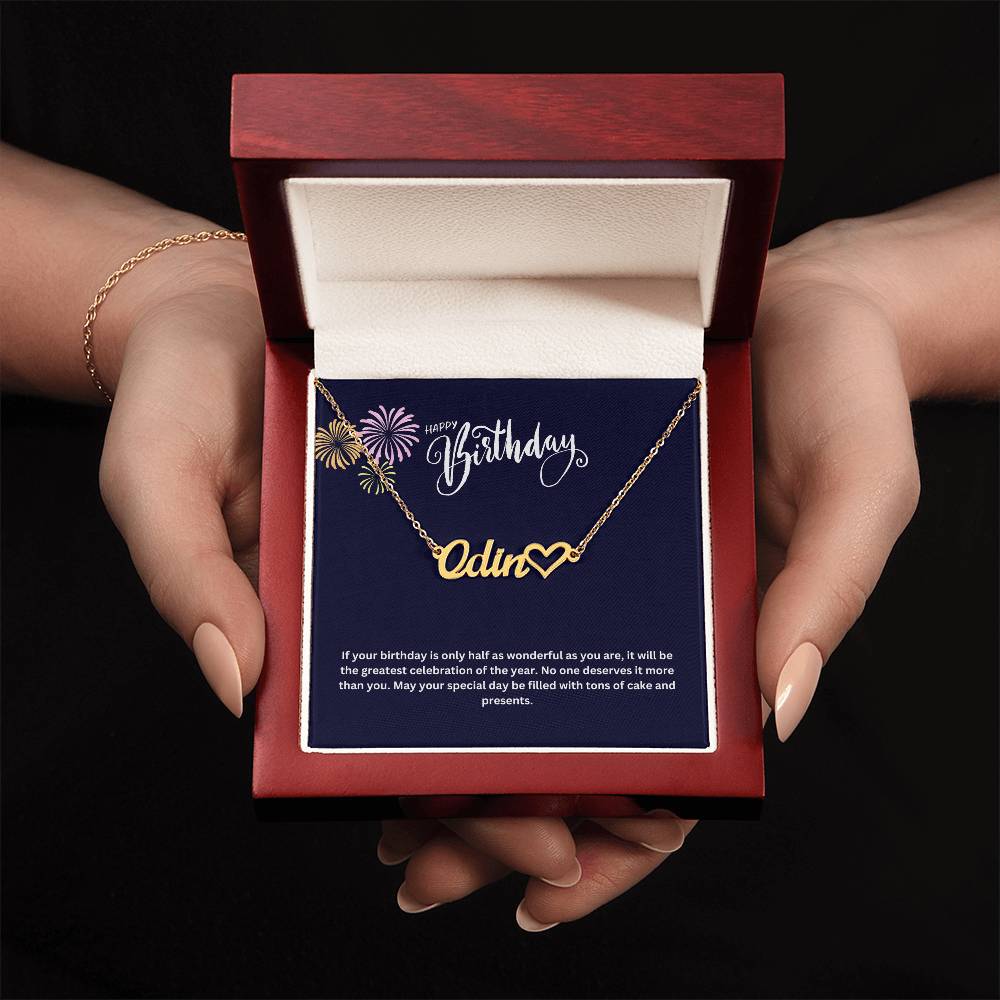 Happy Birthday | Name Necklace