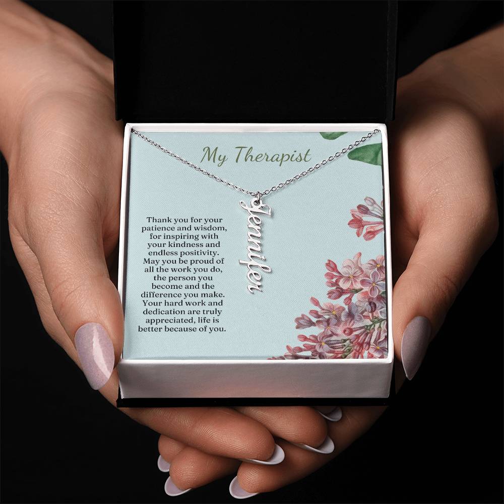 My Therapist | Thank You For Your Patience | Professional Name Pendant Necklace
