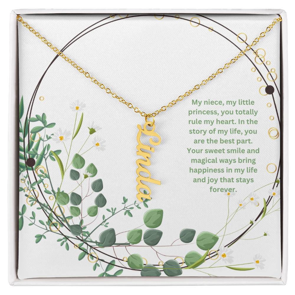 My Niece | You Totally Rule My Heart | Name Necklace