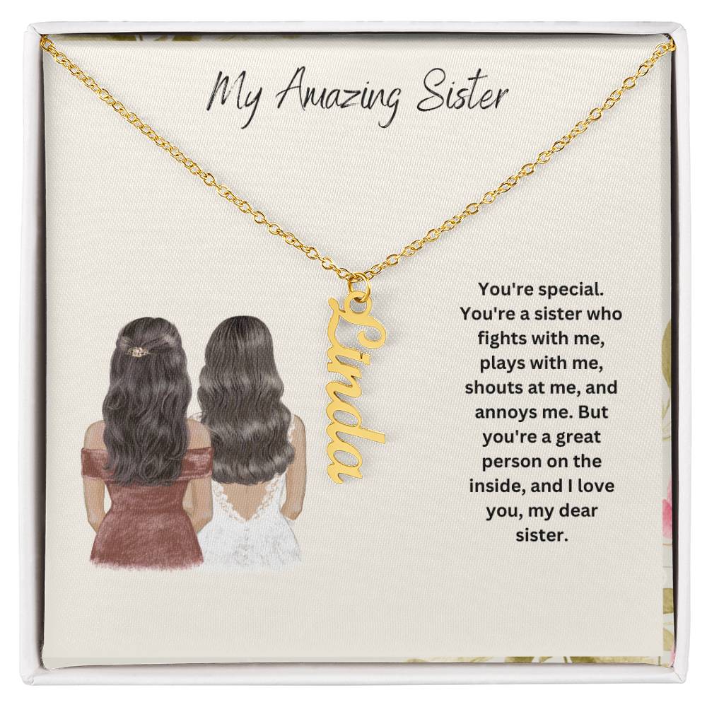My Amazing Sister | You Are Special | Name Necklace