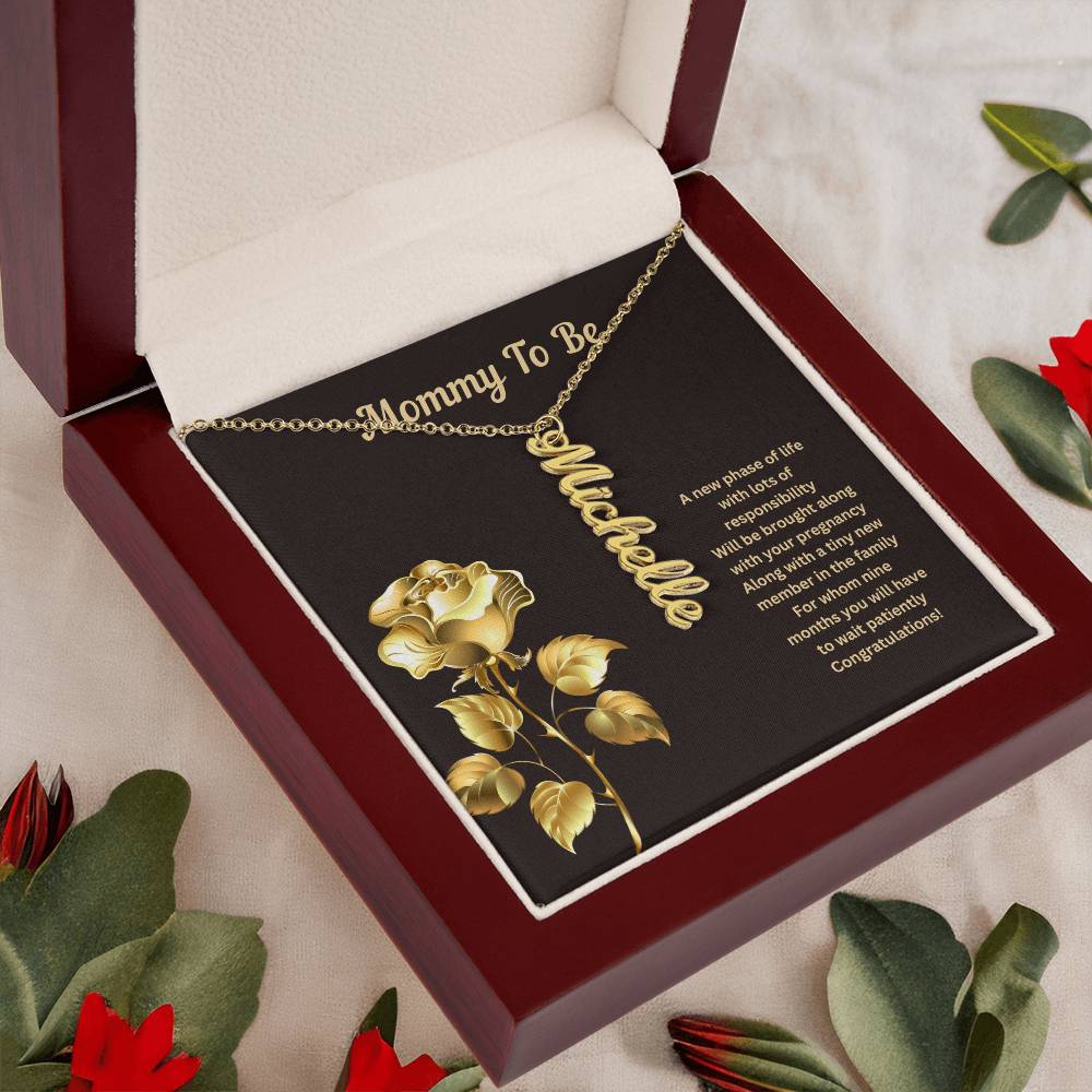 Mommy To Be | Congratulations | Pregnancy Name Necklace